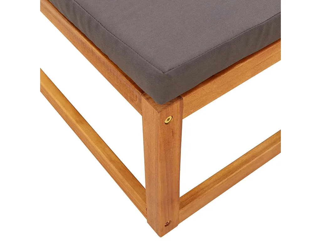 Salon de jardin avec coussins 3 pcs bois massif d'acacia