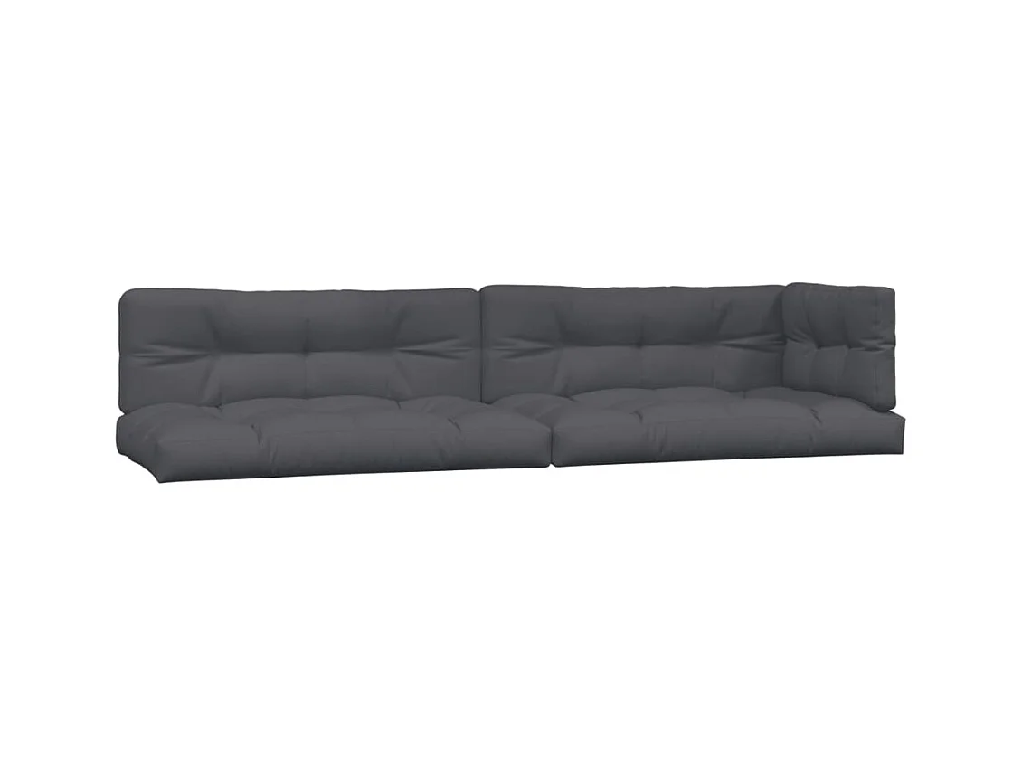 Salon palette de jardin avec coussins 5pcs bois d'acacia massif