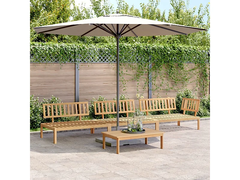 Salon palette de jardin 4 pcs bois d'acacia massif