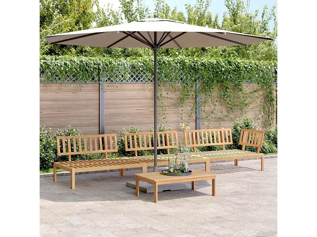Salon palette de jardin 4 pcs bois d'acacia massif