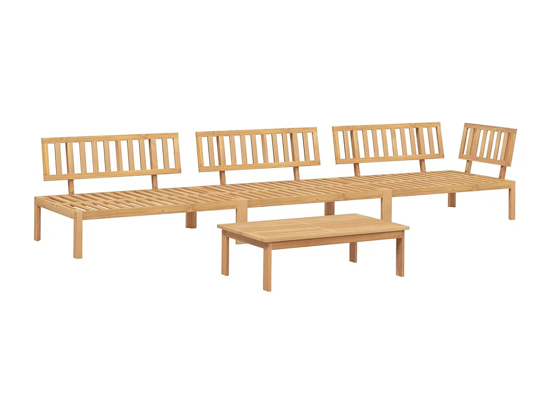 Salon palette de jardin 4 pcs bois d'acacia massif