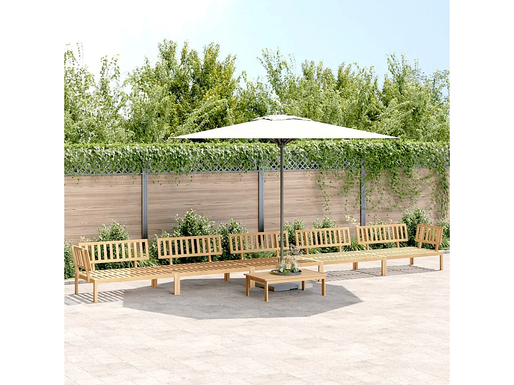 Salotto da giardino per pallet, 6 pezzi, in legno massello di acacia