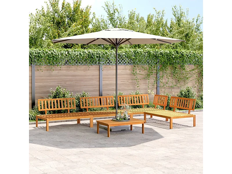 Salon palette de jardin 5 pcs bois d'acacia massif