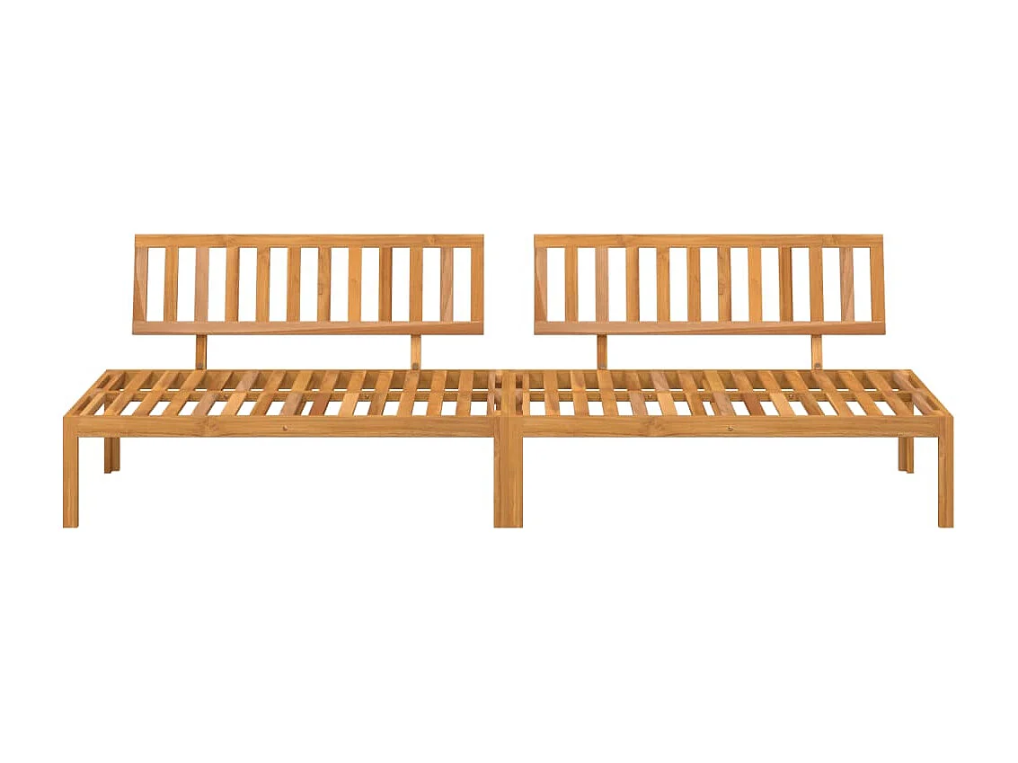 Zentralsofas Gartenpalette 2 Stück massives Akazienholz