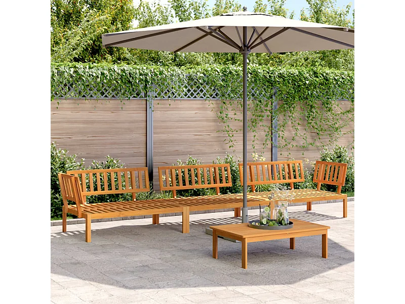 Salon palette de jardin 4 pcs bois d'acacia massif
