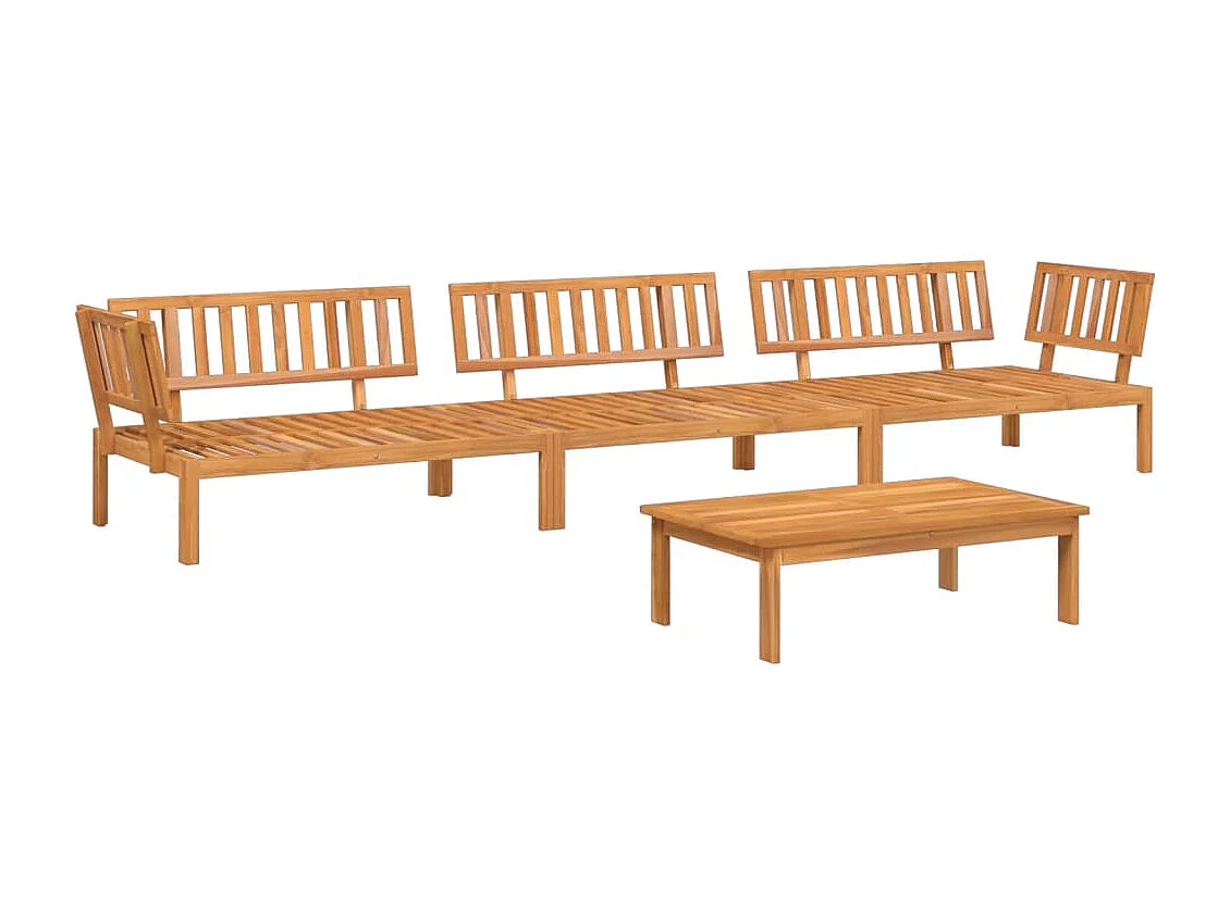 Salon palette de jardin 4 pcs bois d'acacia massif