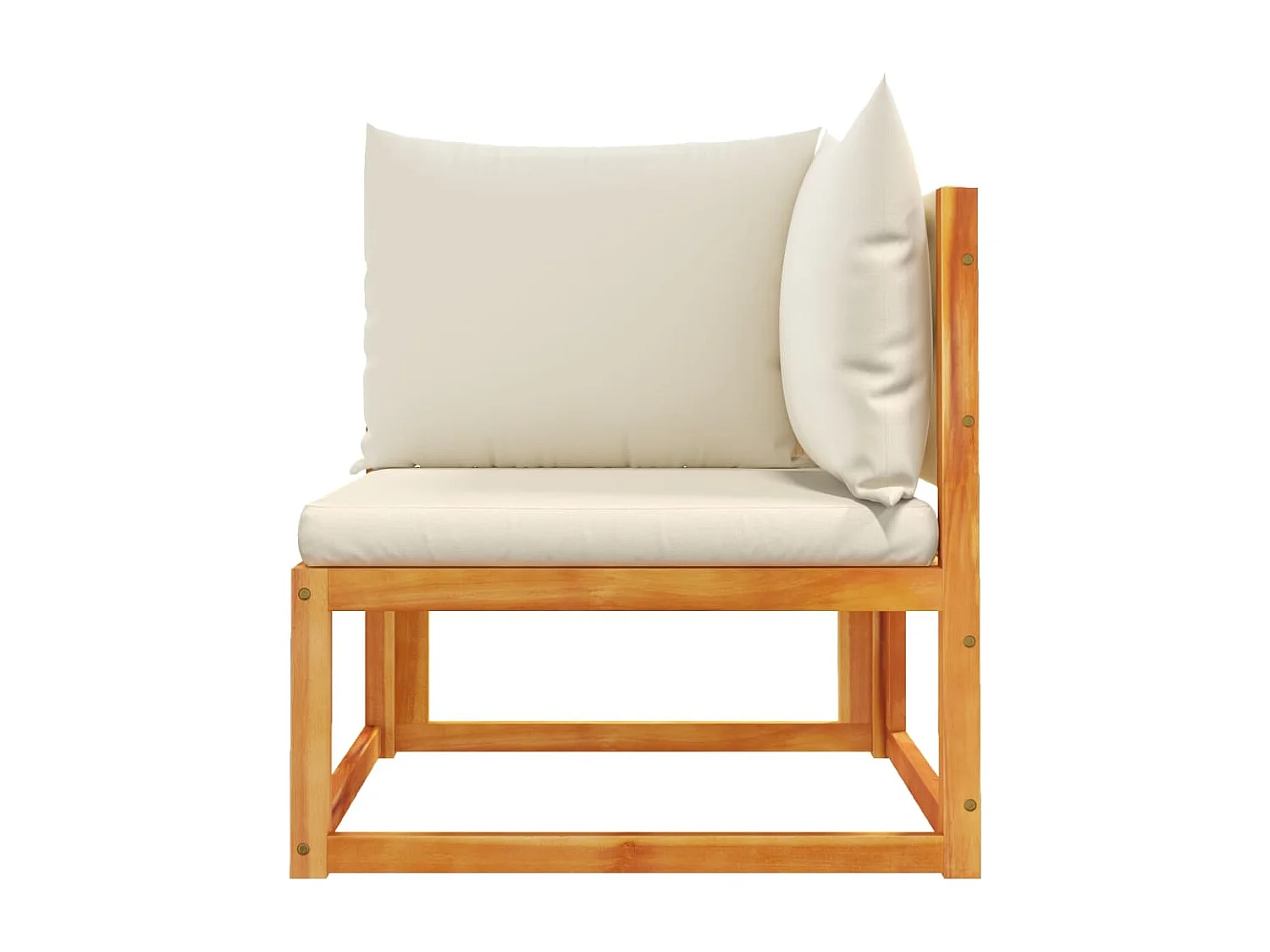 Garten-Ecksofa mit Kissen aus massivem Akazienholz