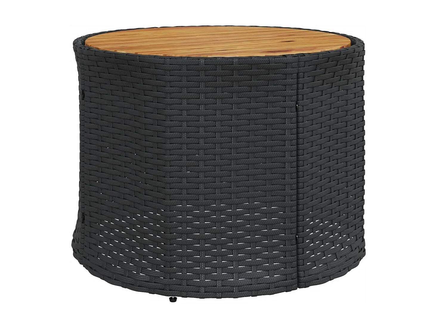 Salon de jardin 3 pcs demi-rond noir résine tressée