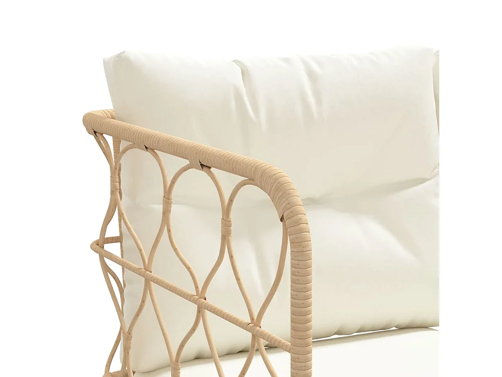 Canapé de jardin avec coussins forme de L noir acier textilène