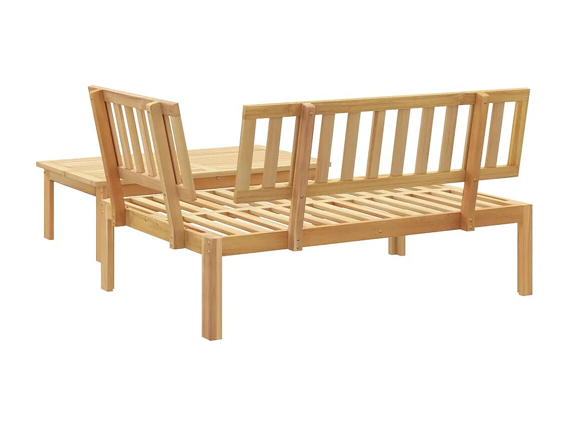 Salon de jardin palette 2 pcs bois massif d'acacia