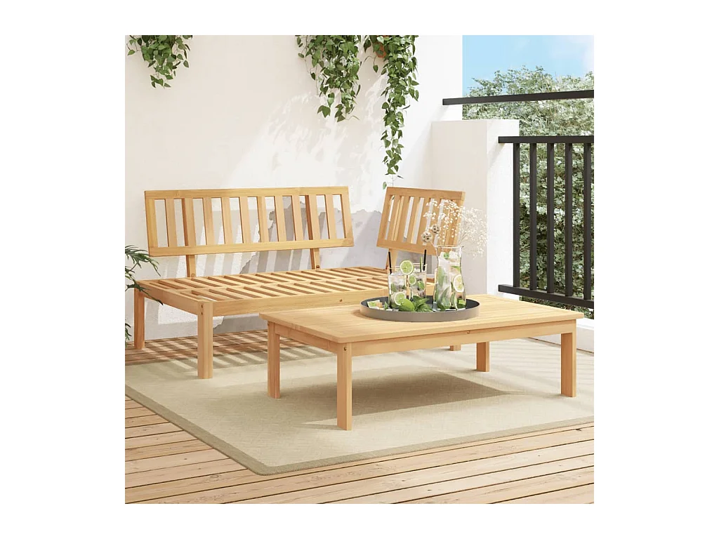 Pallet per mobili da giardino 2 pezzi in legno massello di acacia