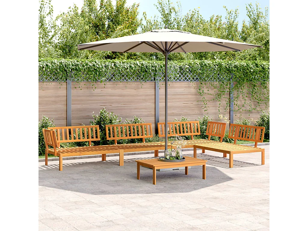 Garten-Palettenlounge 5 Stück aus massivem Akazienholz