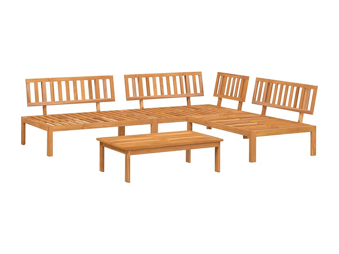 Salon palette de jardin 4 pcs bois d'acacia massif
