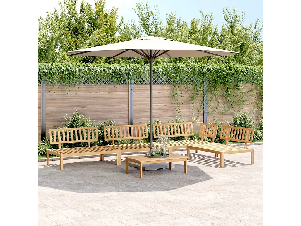 Salon palette de jardin 5 pcs bois d'acacia massif