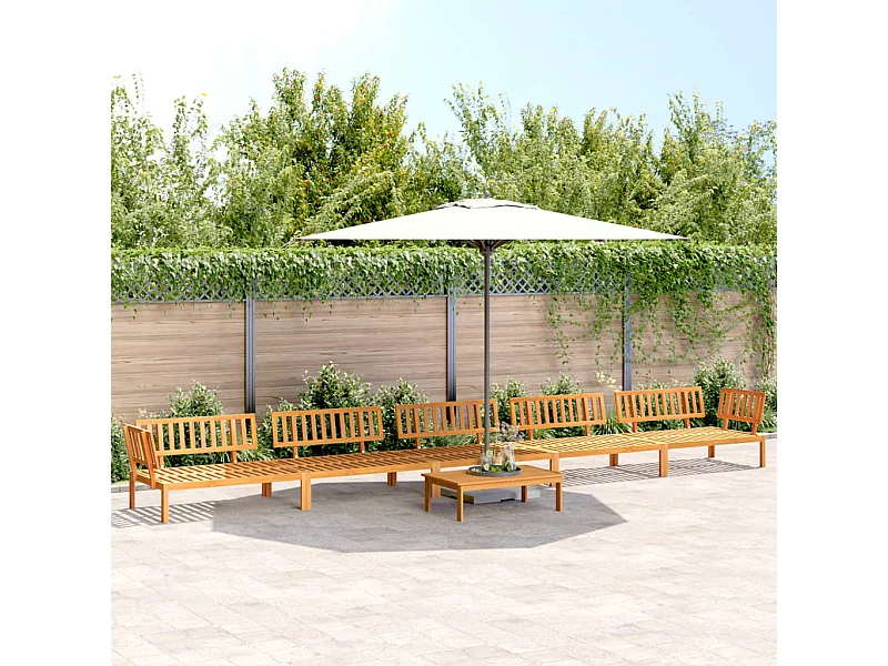 Salon palette de jardin 6 pcs bois d'acacia massif