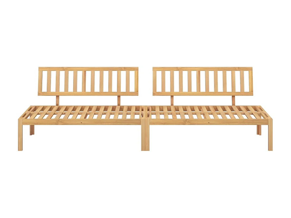 Canapés centraux palette de jardin 2 pcs bois massif d'acacia