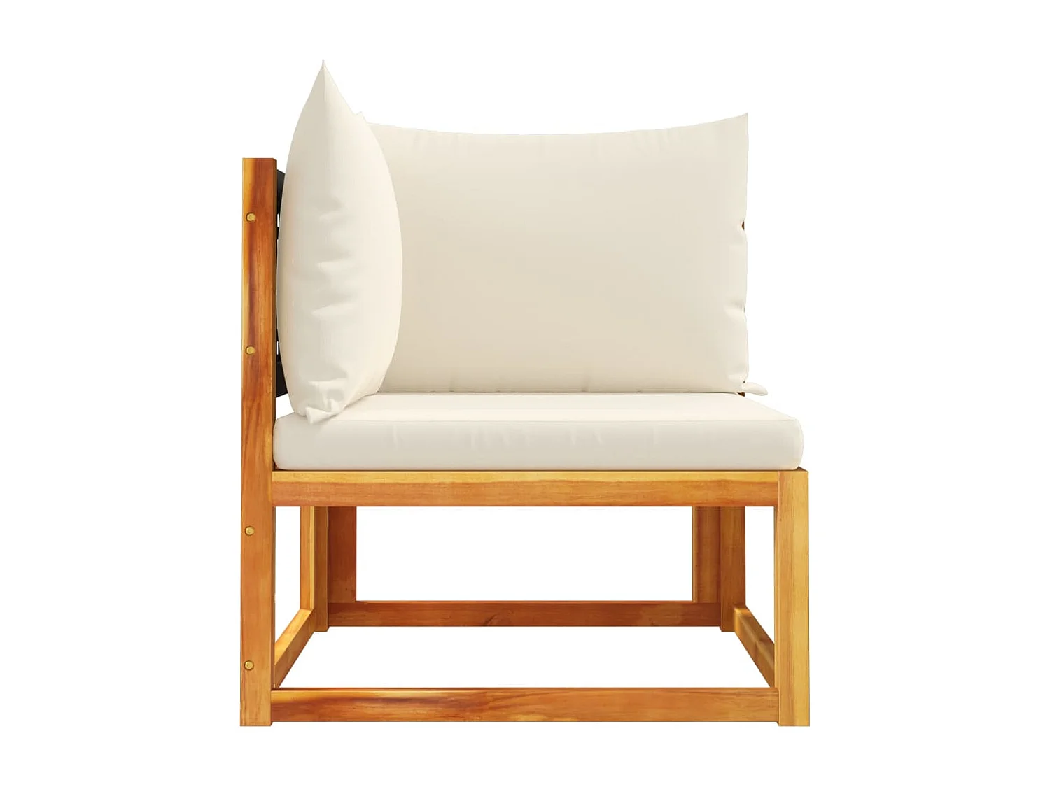 Garten-Ecksofa mit Kissen aus massivem Akazienholz