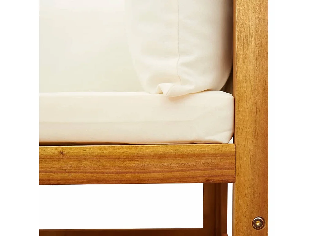 Garten-Ecksofa mit Kissen aus massivem Akazienholz