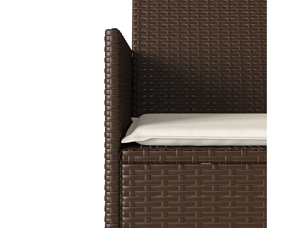 2-Sitzer-Gartensofa mit Tisch und geflochtenen Harzkissen