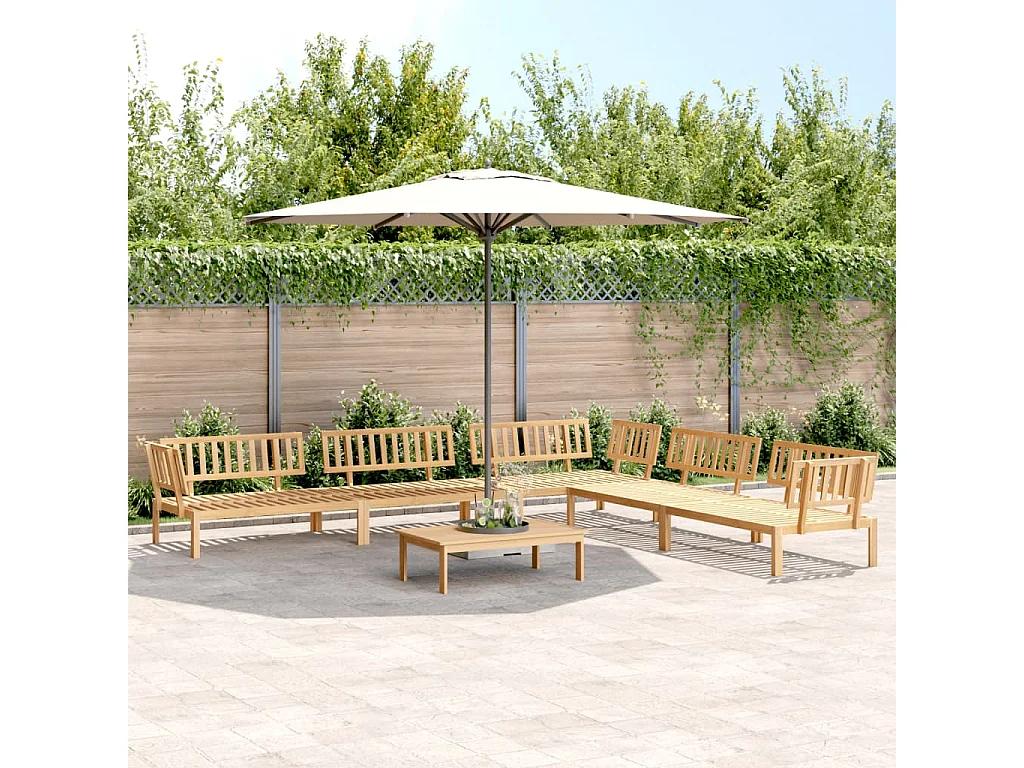Salon palette de jardin 6 pcs bois d'acacia massif