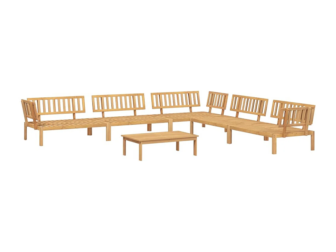 Salon palette de jardin 6 pcs bois d'acacia massif