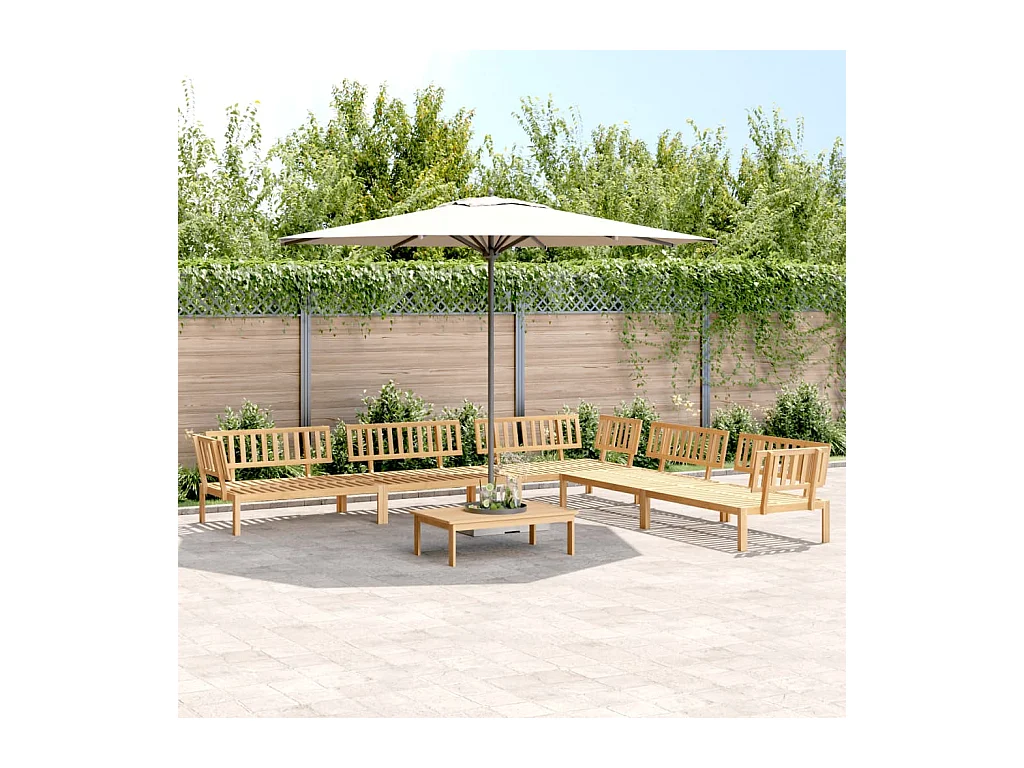 Salotto da giardino per pallet, 6 pezzi, in legno massello di acacia