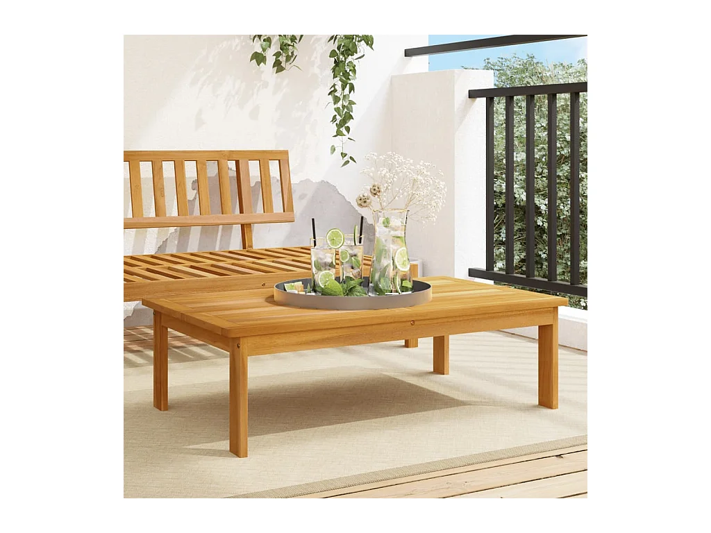 Table de jardin 100x60x30 cm bois d'acacia solide