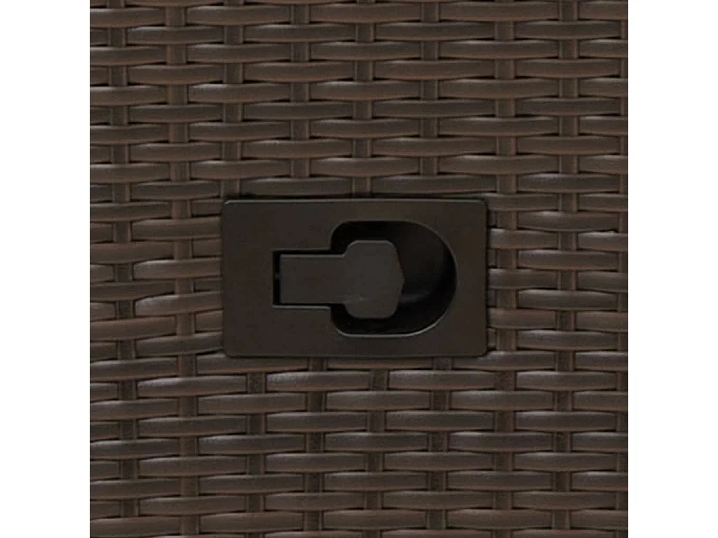 2-zits verstelbare tuinbank met bruine rotan tafel