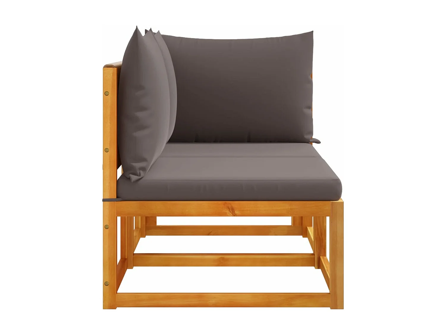 Gartensofa mit Kissen für 2 Personen aus massivem Akazienholz