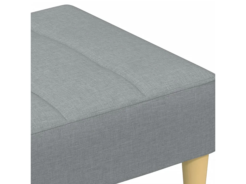 Repose-pied gris clair 77x55x31 cm tissu
