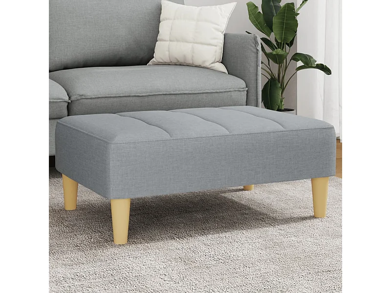 Repose-pied gris clair 77x55x31 cm tissu