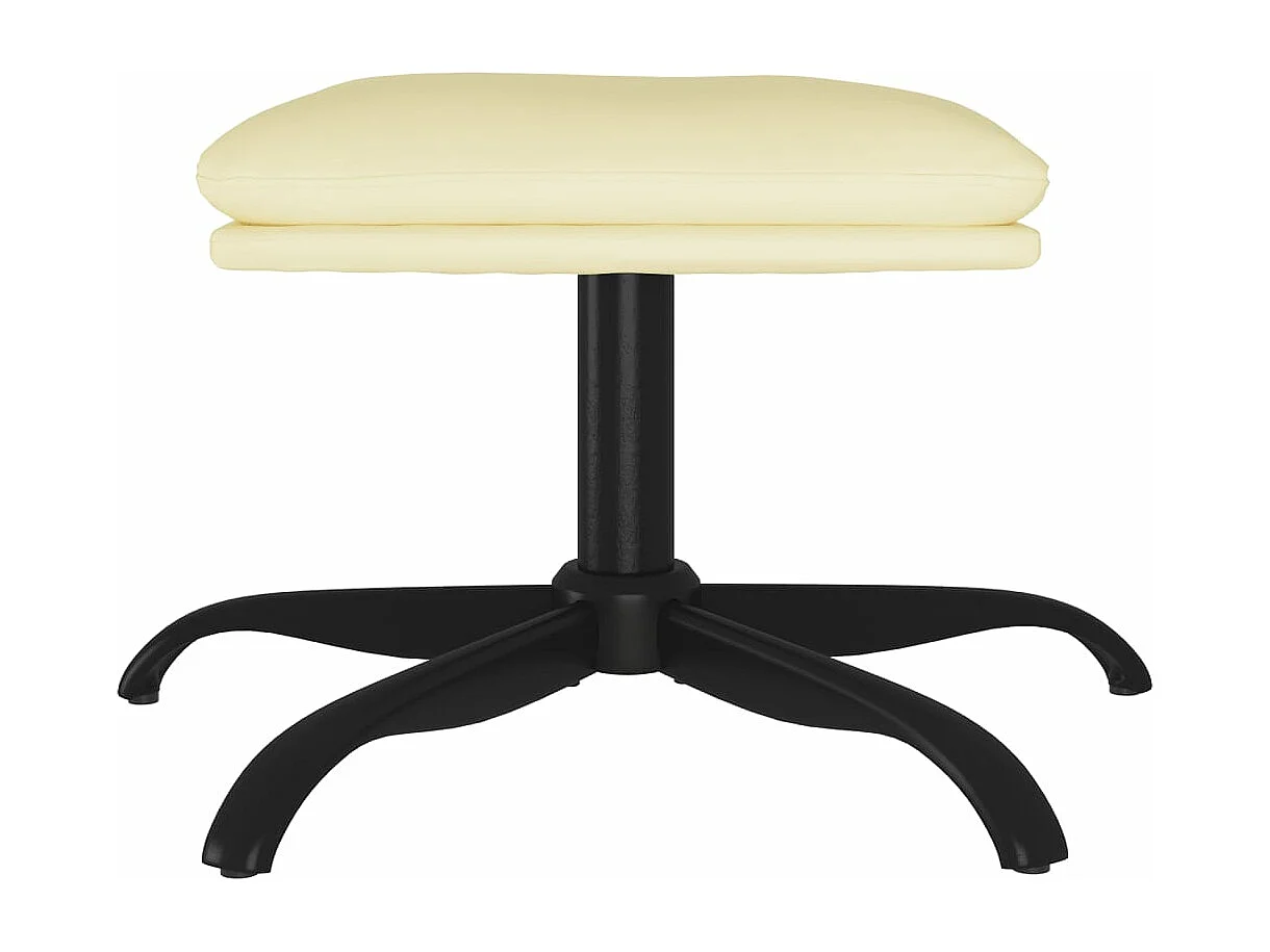 Poggiapiedi Crema 60x60x36 cm Ecopelle