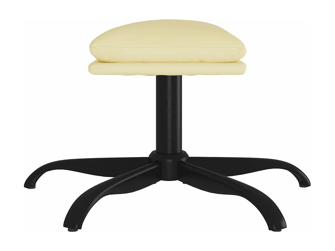 Poggiapiedi Crema 60x60x36 cm Ecopelle