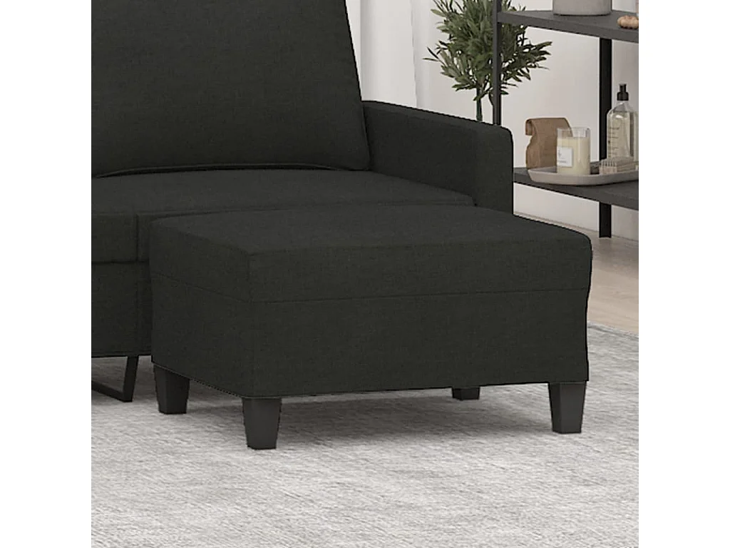 Repose-pied Noir 70x55x41 cm Tissu