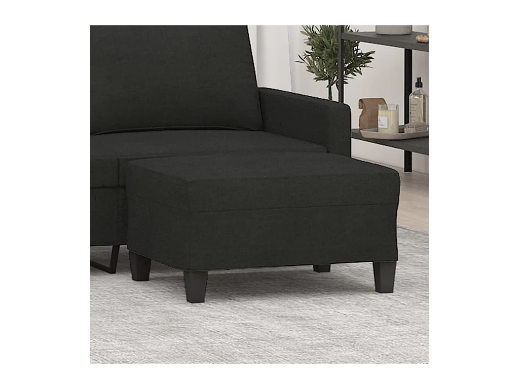 Repose-pied Noir 70x55x41 cm Tissu
