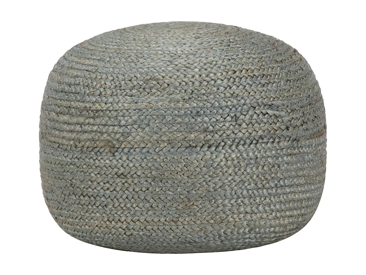 Pufe artesanal verde oliva 45 x 30 cm juta