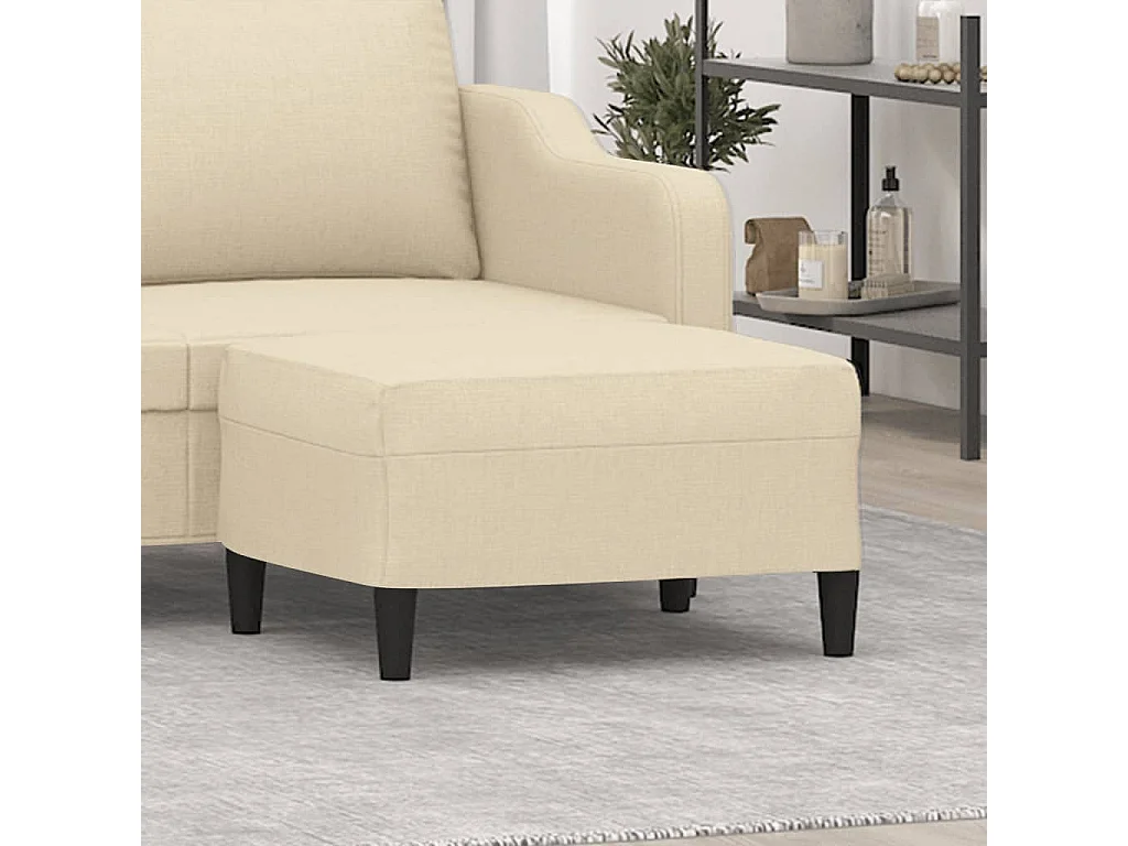 Repose-pied Crème 70x55x41 cm Tissu