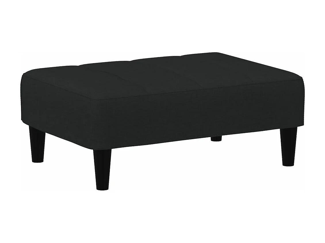 Schwarzer Fußhocker 77x55x31 cm Samt