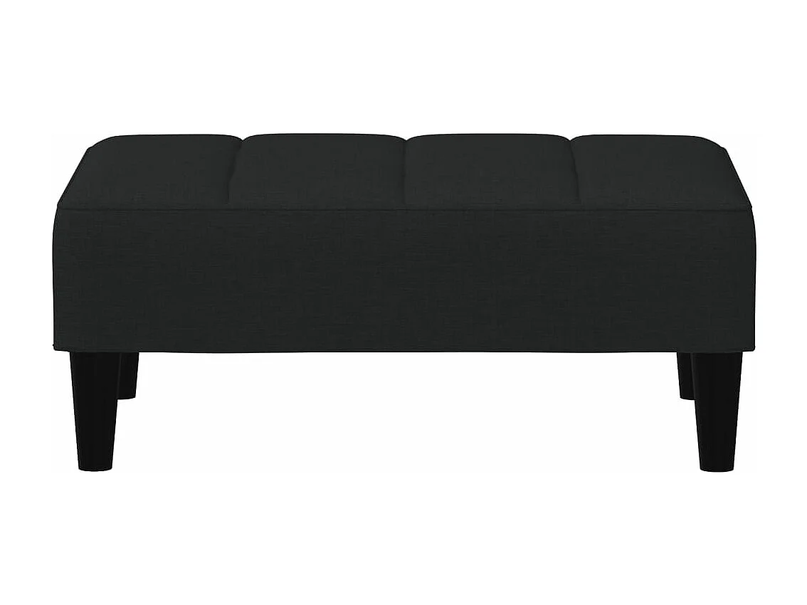 Schwarzer Fußhocker 77x55x31 cm Samt