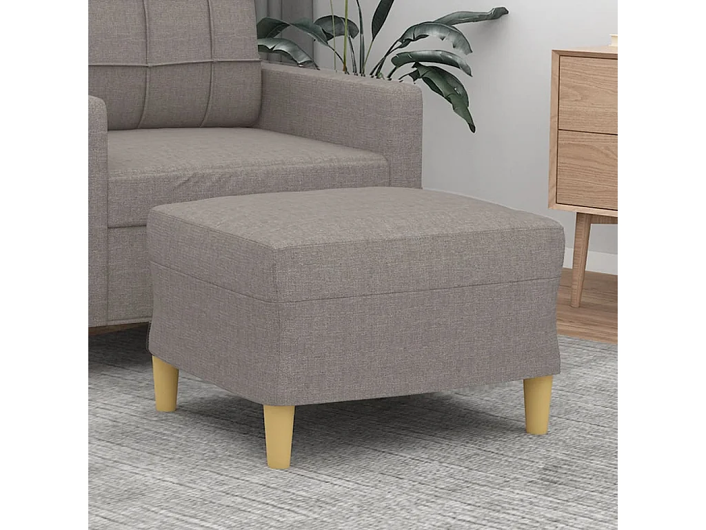 Taupe poef 60x50x41 cm Stof