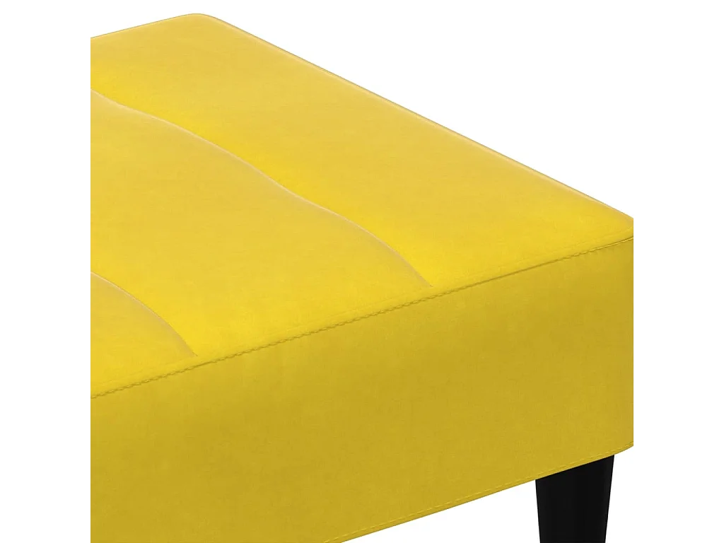 Repose-pied jaune 77x55x31 cm velours