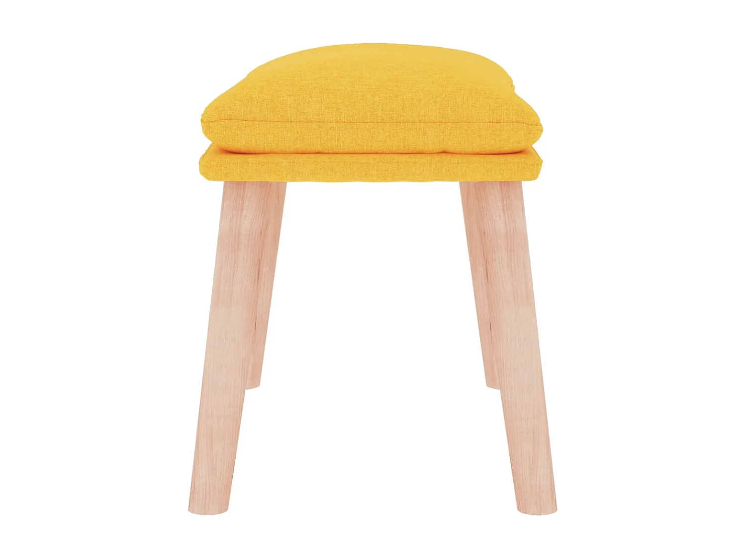 Repousa-pés amarelo mostarda 45x29,5x35 cm Tecido