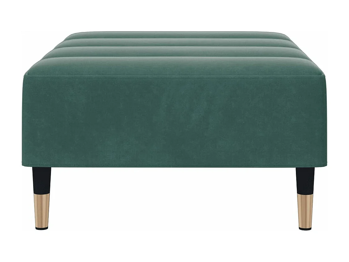 Repose-pied vert foncé 77x55x31 cm velours