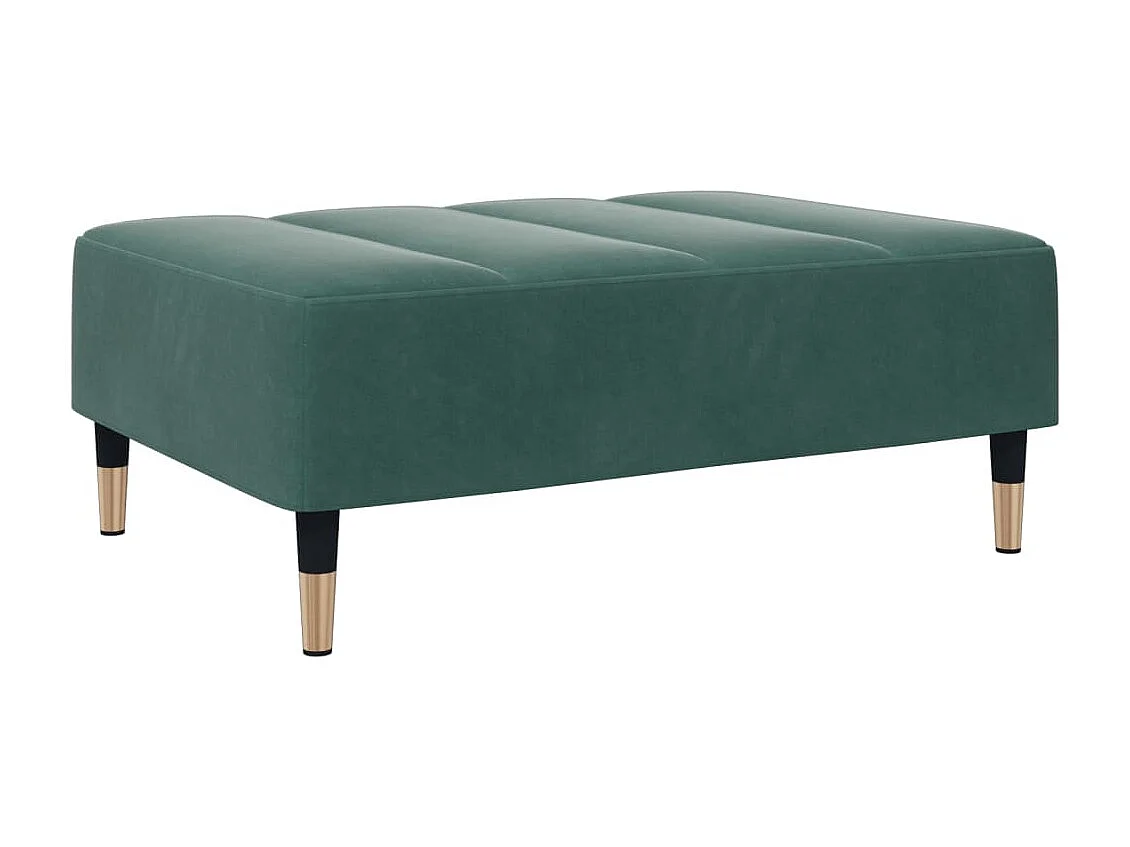 Donkergroene voetenbank 77x55x31 cm fluweel