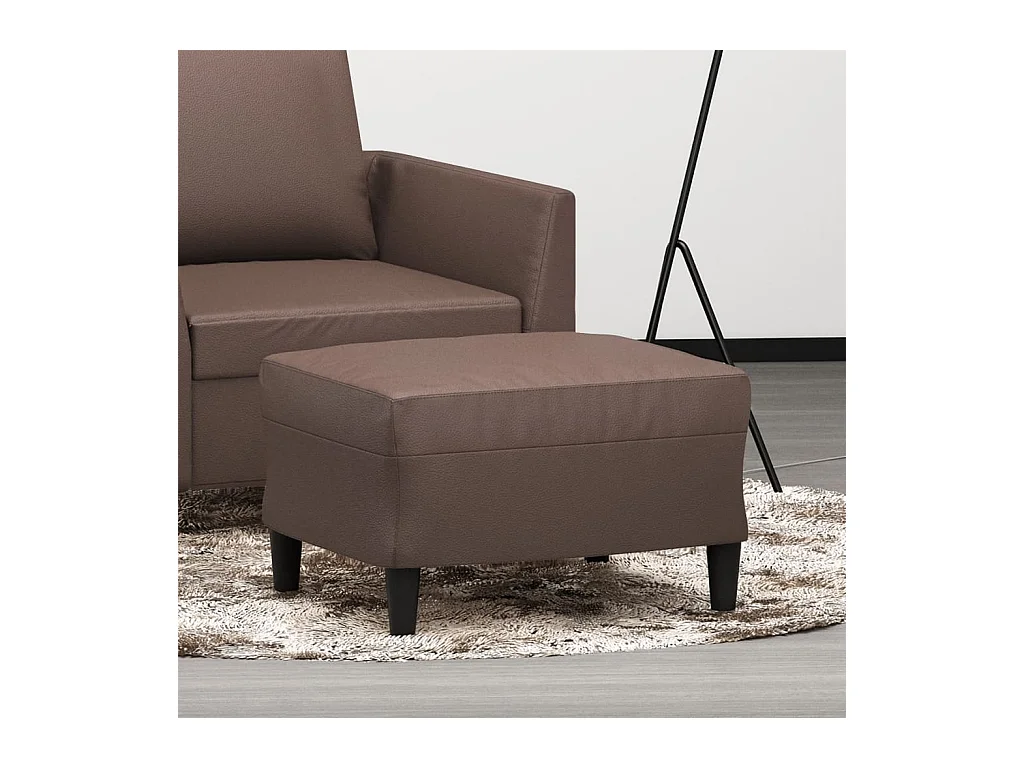 Poggiapiedi marrone 60x50x41 cm Ecopelle