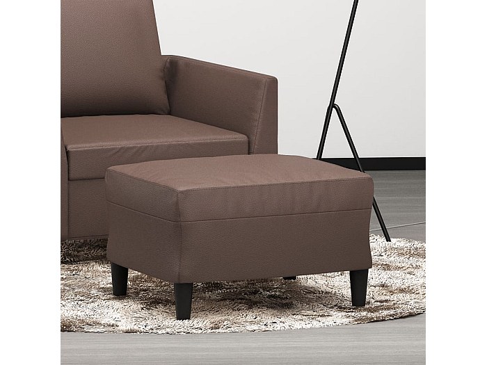 Pouf cubo moderno poggiapiedi rivestito in ecopelle colore marrone cm – Colly Shop