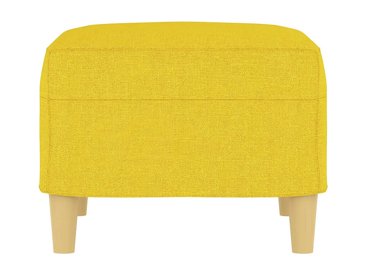 Poggiapiedi giallo chiaro 60x50x41 cm Tessuto