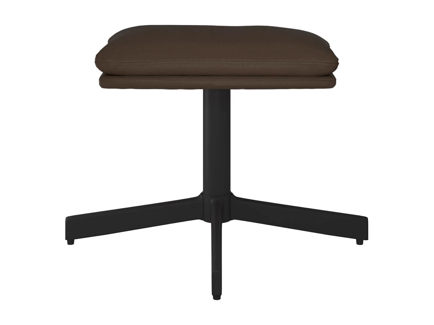 Repousa-pés castanho 60x60x36 cm Pele sintética