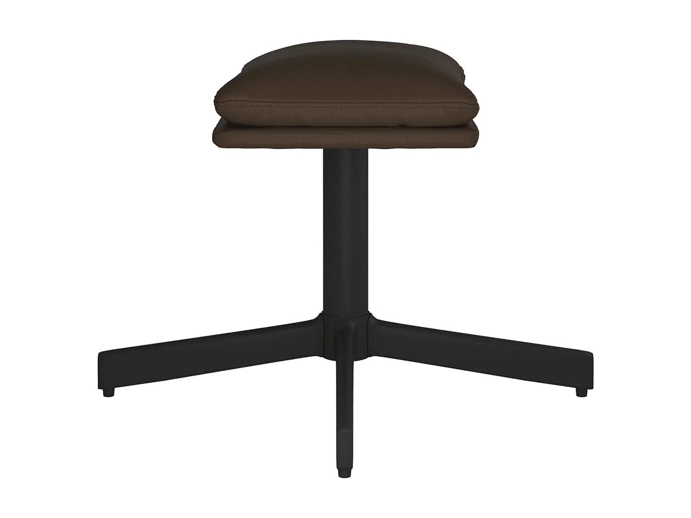 Repousa-pés castanho 60x60x36 cm Pele sintética