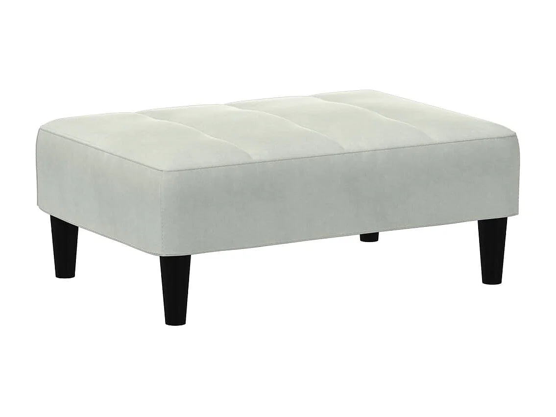 Repose-pied gris clair 77x55x31 cm velours